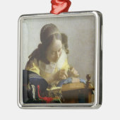 Lacemaker, 1669-70 metalen ornament (Links)