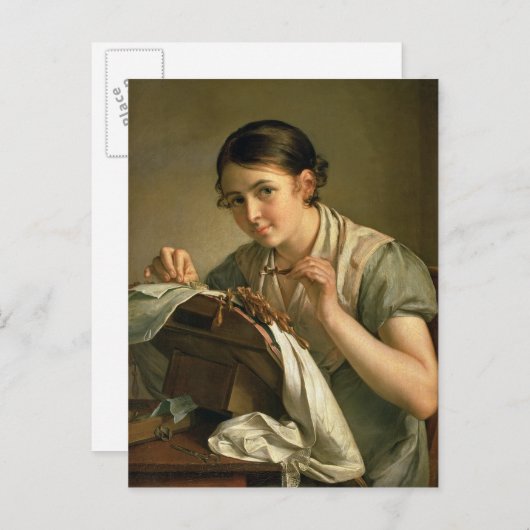 Lacemaker, 1823 briefkaart (Voorkant / Achterkant)