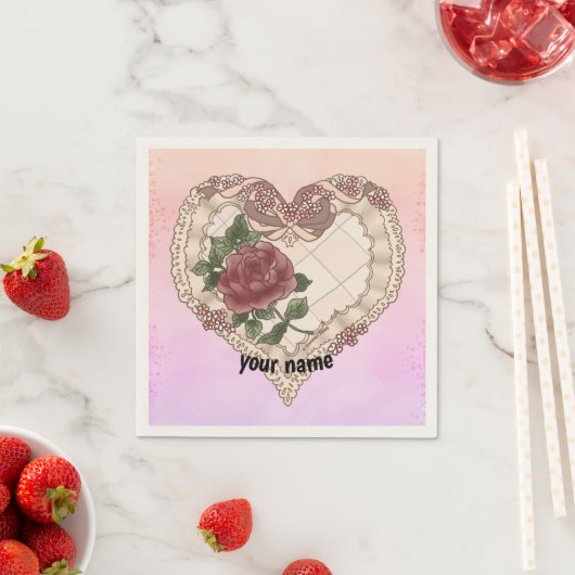 Lacey Ribbon Heart servetten (Insitu)