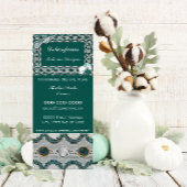 Lacey Steel Blauwgroen Reclamekaart