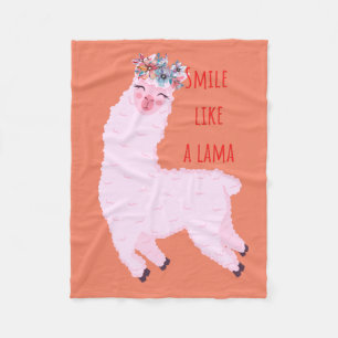 Lach als een lama fleece deken