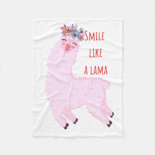 Lach als een lama fleece deken