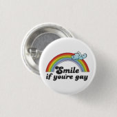 Lach als je Gay bent Ronde Button 3,2 Cm (Voorkant /achterkant)