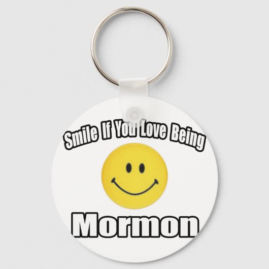 Lach als je houdt van het zijn van een mormon sleutelhanger (Voorkant)
