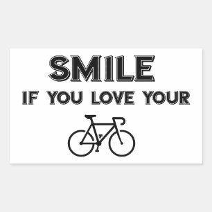 Lach Als Je Van Je Fiets Houdt Rechthoekige Sticker