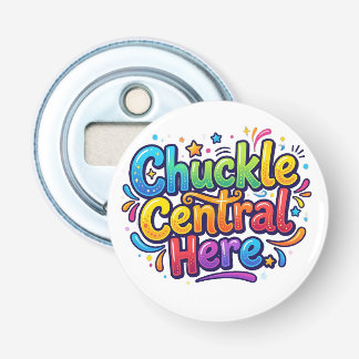 Lach Centraal Hier Button Flesopener