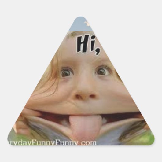 LACH! :D DRIEHOEK STICKER (Voorkant)