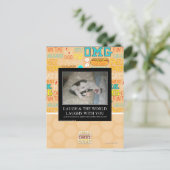 Lach & de wereld lacht met je mee briefkaart (Staand voorkant)