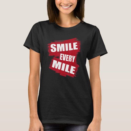 Lach elke Mile Runner T-shirt (Voorkant)
