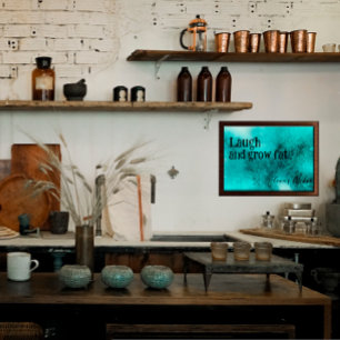 Lach en kweek vet grappig keukenPoster Poster