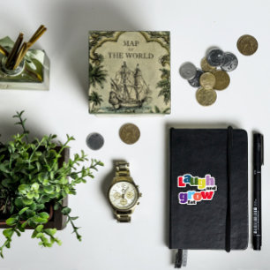 Lach en kweek vet motivatie kleurrijk sticker