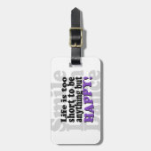 Lach en wees blij! bagagelabel (Voorkant verticaal)