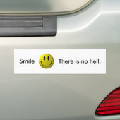 Lach, er is geen hel. bumpersticker (Op auto)