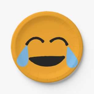 Lach Face Funny Sinaasappel Emoticon Emojii Papieren Bordje