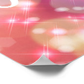 Lach! | Fun en Glamoureus Pink Sparkles Poster (Hoek)