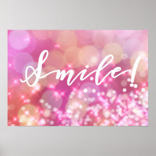 Lach!   Fun en Glamoureus Pink Sparkles Poster