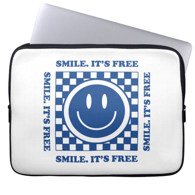 Lach het is gratis laptop sleeve (Voorkant)