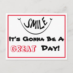 Lach, het wordt een geweldige dag briefkaart