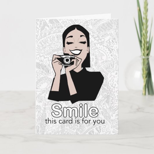 Lach, ik denk aan jou bedankkaart (Voorkant)