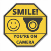 Lach je bent aan het camerakeken sticker (Voorkant)