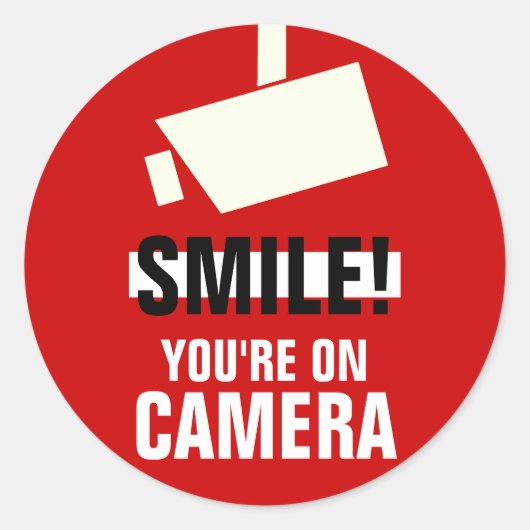 Lach! Je bent op camera Stickers (Voorkant)