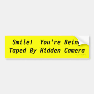 Lach! Je wordt voorzien van verborgen camera Bumpersticker