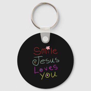 ‘Lach Jezus houdt van je’ Aangepaste christelijke  Sleutelhanger