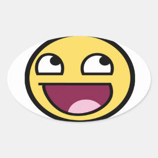 LACH JEZUS HOUDT VAN JE OVALE STICKER