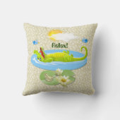 Lach Krokodil! Kussen (Achterkant)