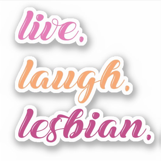Lach lesbienne sticker (Voorkant)