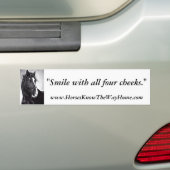 Lach met alle vier de wangen. bumpersticker (Op auto)