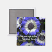 Lach met bloemen magneet (Voorkant / Achterkant)