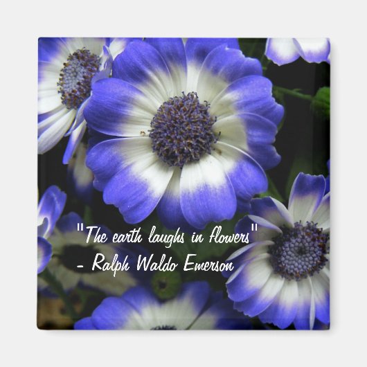 Lach met bloemen magneet (Voorkant)