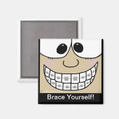 Lach met Braces Magneet (Voorkant / Achterkant)