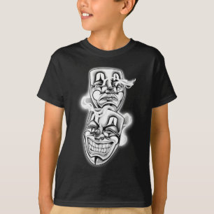 Lach nu Huil later Chicano Tattoo Flash T-shirt