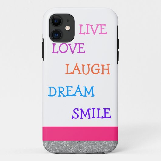 Lach om liefde en lach Case-Mate iPhone case (Achterkant)