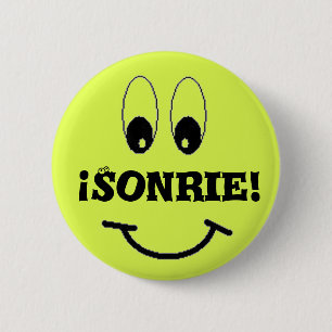 Lach, Sonrie. Ronde Button 5,7 Cm