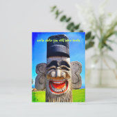 Lach terwijl je een Teth Quote hebt die totem lach Briefkaart (Staand voorkant)