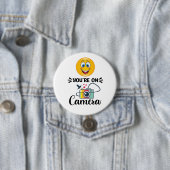 Lach! U bent op camera Ronde Button 7,6 Cm (In situ)