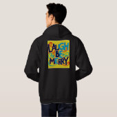 Lach wees vrolijk hoodie (Achterkant volledig)