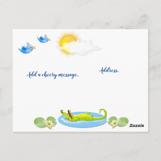 Lachen! Briefkaart (Achterkant)