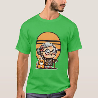Lachen en katten meisje t-shirt