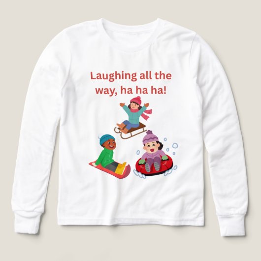 Lachen en spelen in de sneeuw (Voorkant)