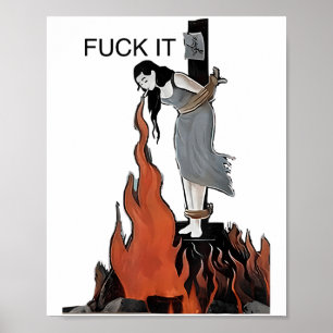Lachen Hierover - Heks Die Brandend In Vlammen Mei Poster