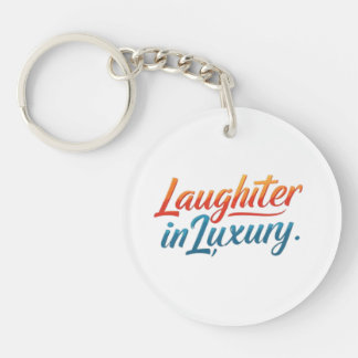 Lachen in luxe sleutelhanger