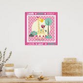 lachen, liefde, glimlach wandafwerking poster (Keuken)