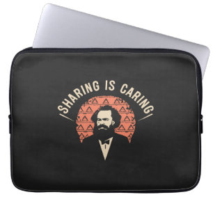 Lachen met Karl Marx Memes - Delen is zorgzaam Laptop Sleeve