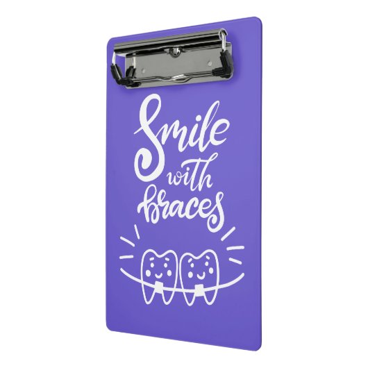 Lachen met races | Glimlende Teeth Mini Klembord (Angled2)