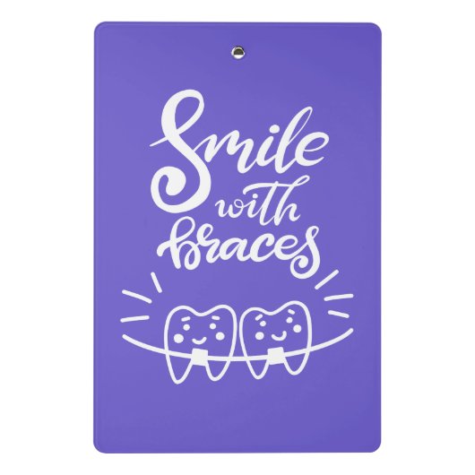 Lachen met races | Glimlende Teeth Mini Klembord (Achterkant)