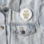 Lachen, Owl Ronde Button 5,7 Cm (In situ)
